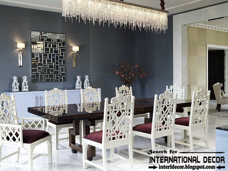 luxury dining room sets in gothic revival style 2015 with crystal chandelier