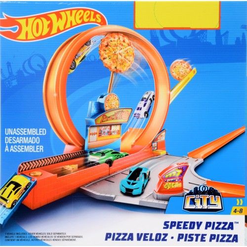 hot wheels speedy pizza playset