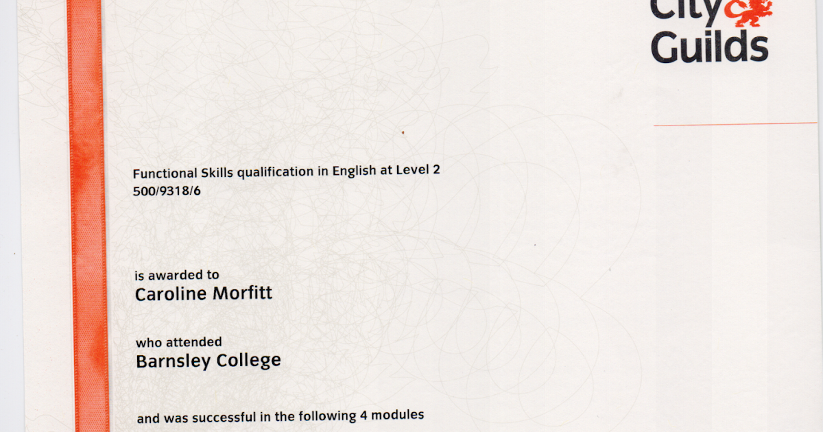 Functional Skills qualification in English at Level 2 Functional Skills qualification in