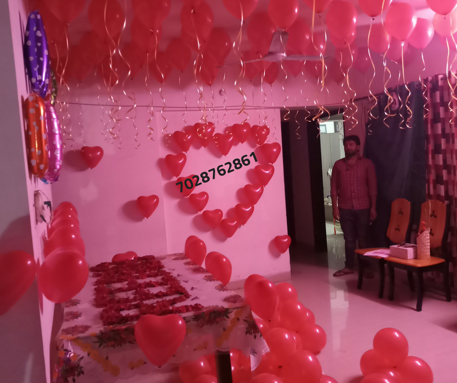 Romantic Room Decoration For Surprise  Birthday Party in 