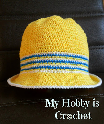 Crochet Cotton Sun Hat for Children "Ocean and sun"- Free pattern 