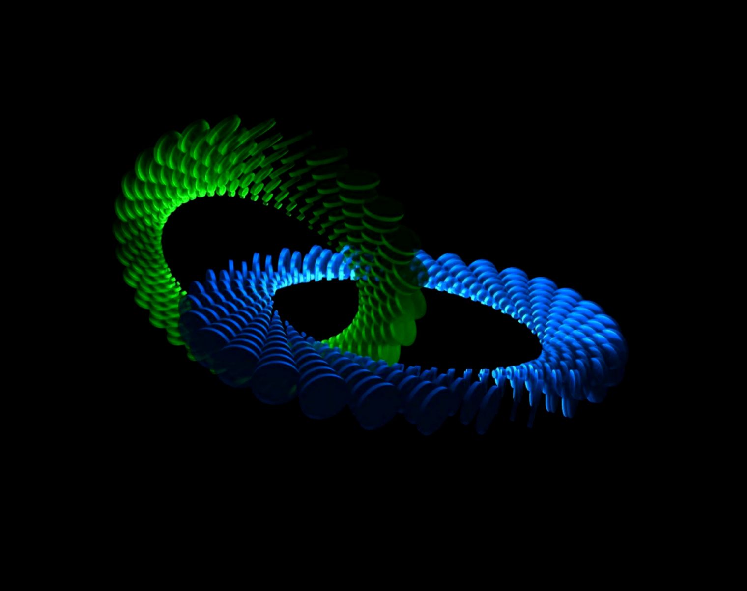 Blue and Green 3D Wallpaper