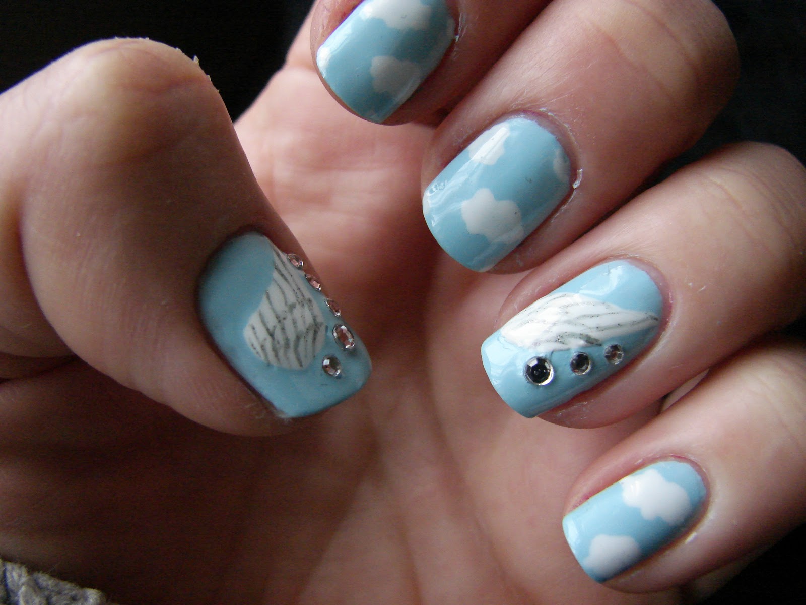 Kawaii Nail Art Angel Wings