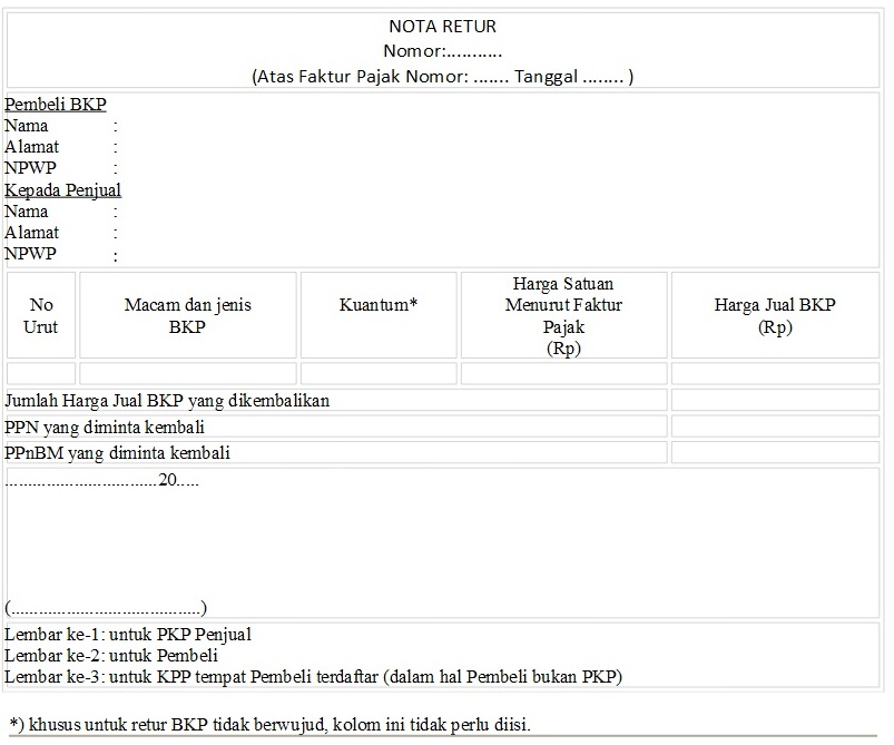 Belajar Pajak Nota Retur