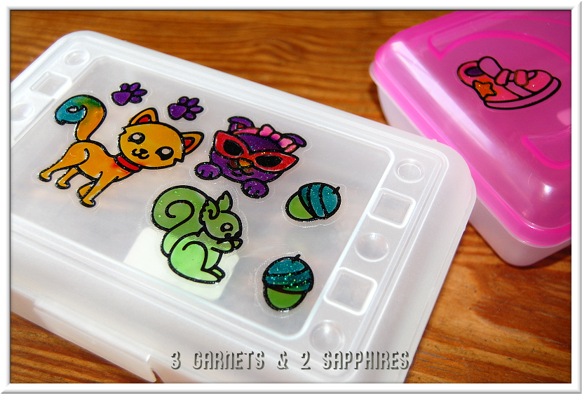 3 Garnets 2 Sapphires Decorate Pencil Boxes Lockers And More