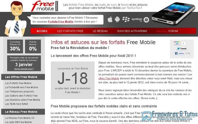 Le site du jour : Free Mobile TooSurToo : un site pour tout savoir sur Free Mobile