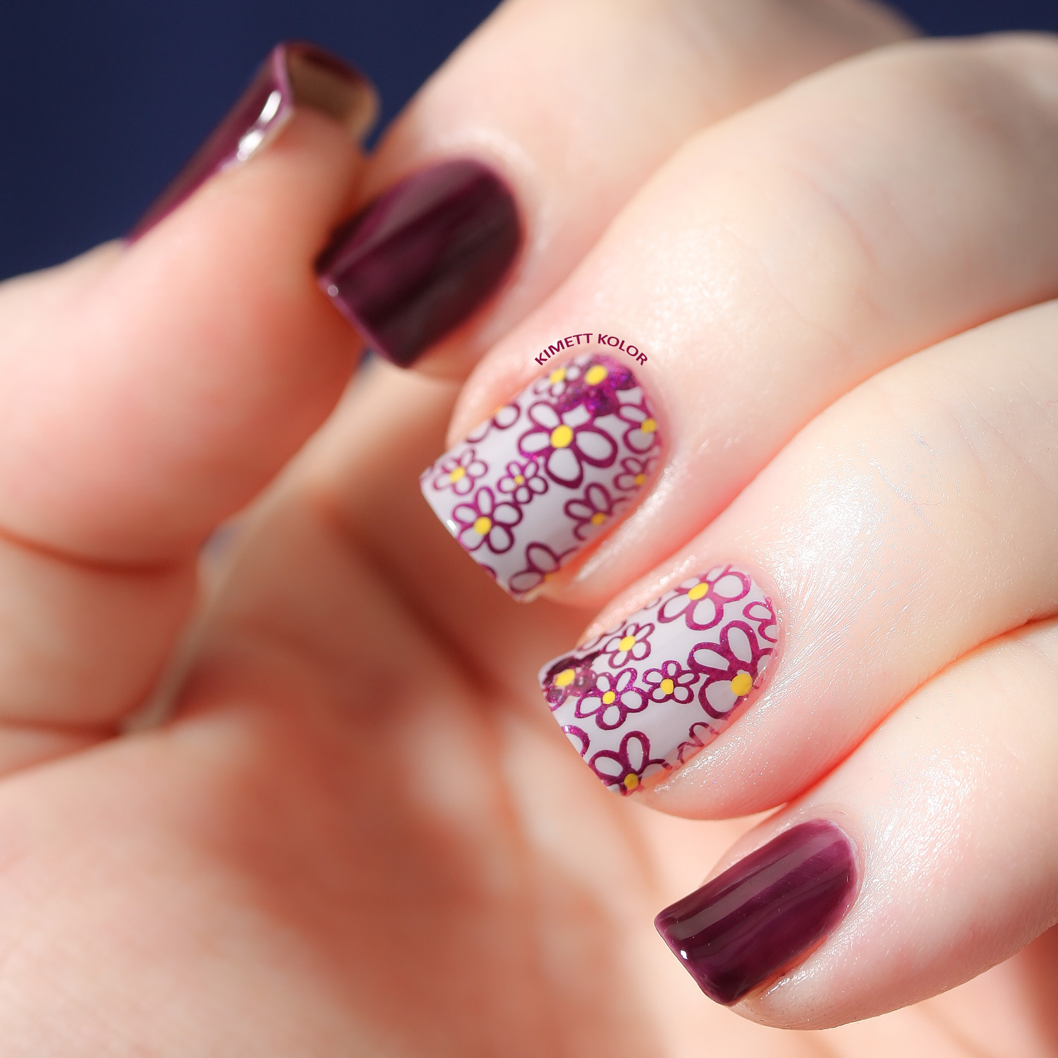 Nail Art For Every Month Of The Year Featuring Birthstones And Amethyst And Violets February Nail Art By Kimettkolor