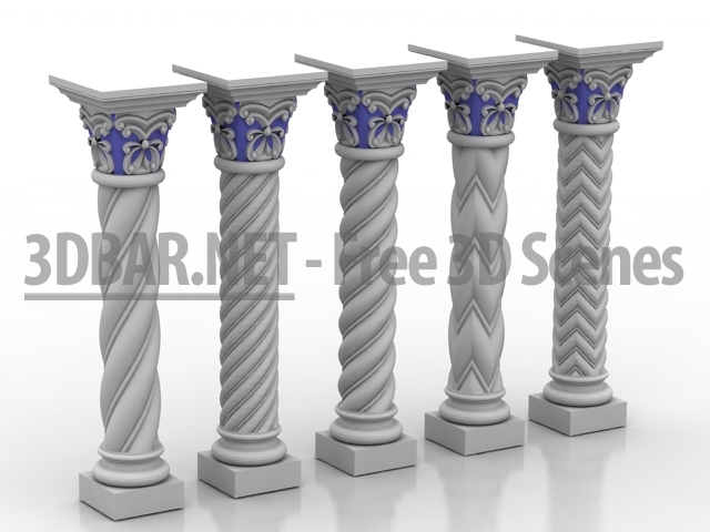 تحميل بلوكات موديلات اعمدة اسلامى 3D MAX تحميل موديلات 3d max