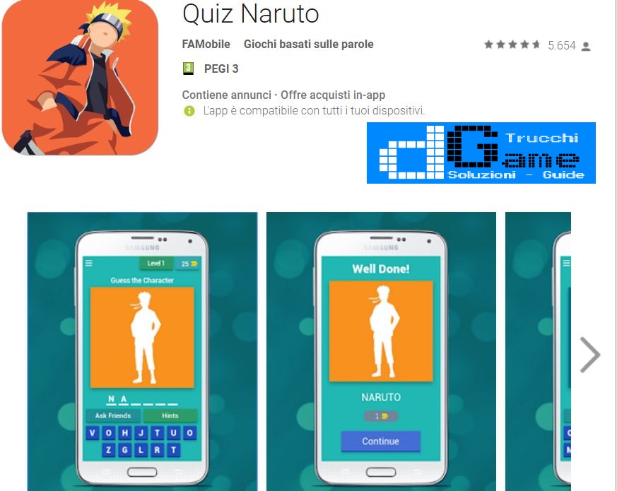 Soluzioni Quiz Naruto | Tutti i livelli risolti con screenshot soluzione