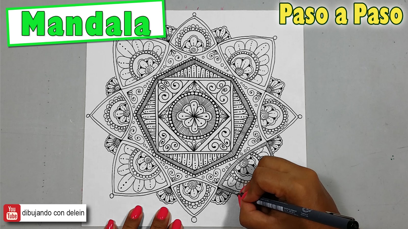 dignidad Molestia Tableta dibujando con delein: Como Dibujar un Mandala paso a paso, Mandala #28