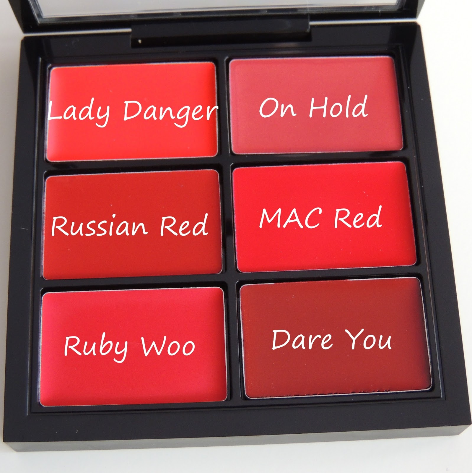 queenofsmile MAC Pro Lip Palette 6 Editorial Reds [Swatch]