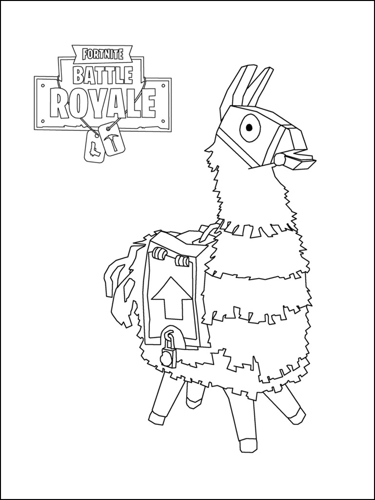 Fortnite Battle Bus Coloring Page Printable Coloring Pages