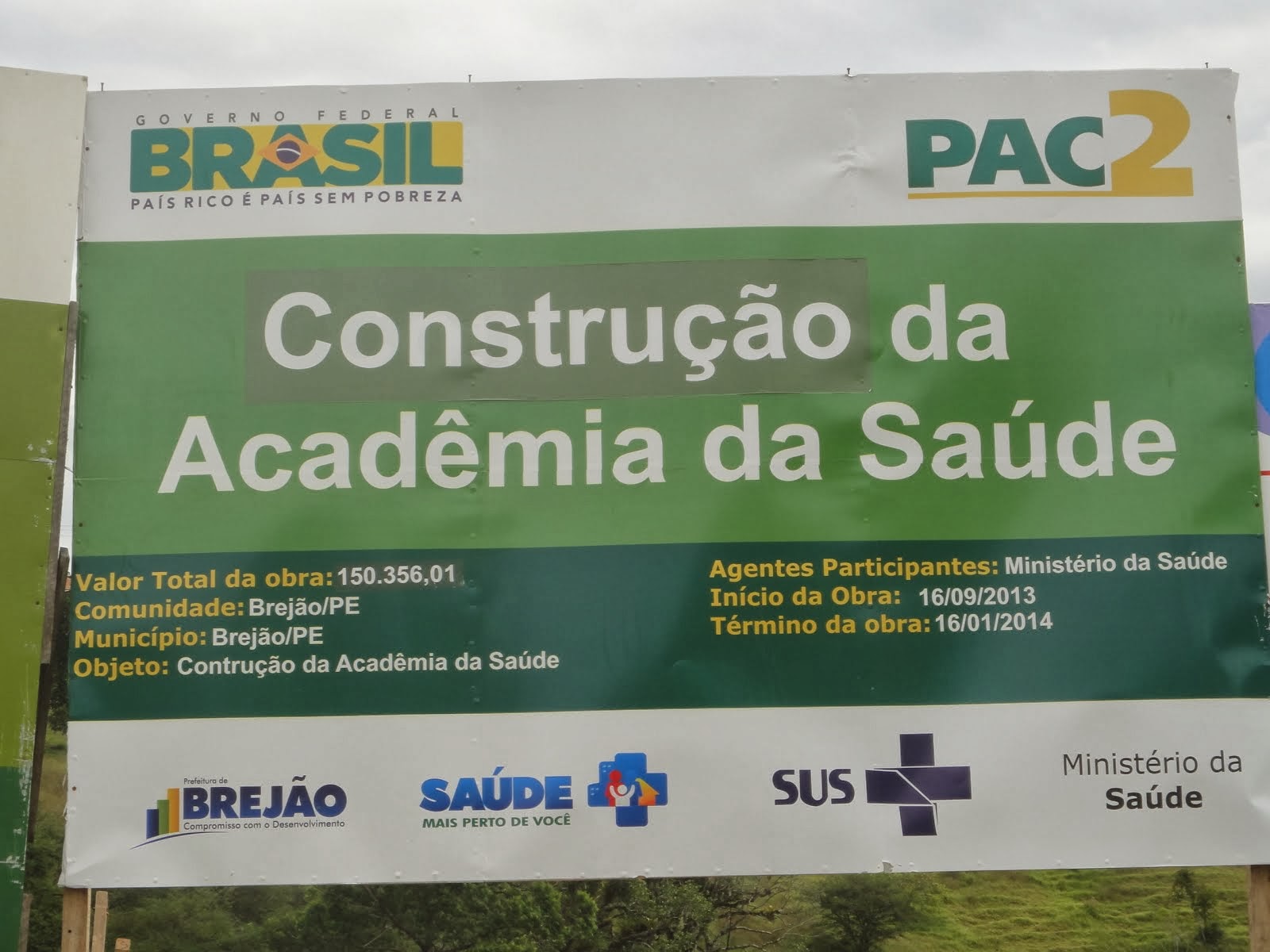 Construção da Academia da Saúde