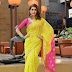 Shraddha Das in Yellow Fancy Saree for Garudavega Promotions