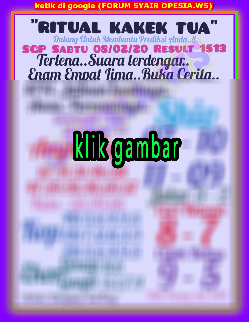 1 New Message Kode Syair Singapore 8 Februari 2020 Forum Syair Togel Hongkong Singapura Sydney