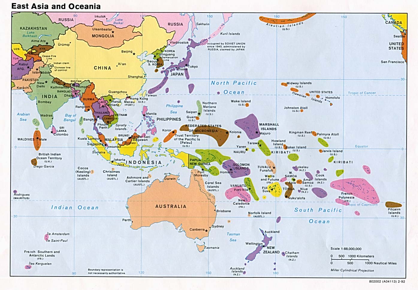OCEANIA - GEOGRAPHICAL MAPS OF OCEANIA