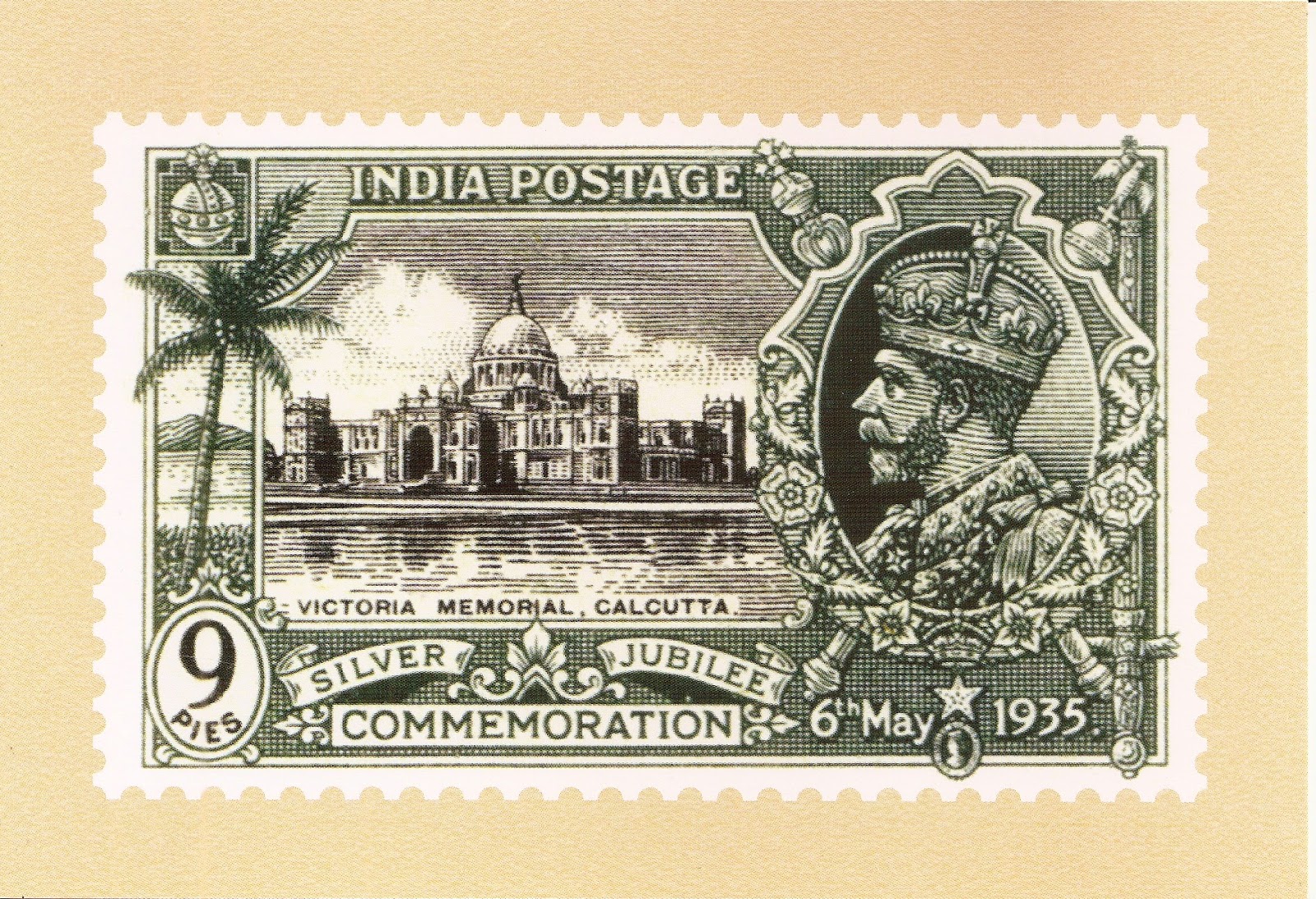 coins and more 277) Two Series of Indian Postage stamps issued during the reign of King