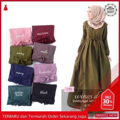 GMS031 KRSRH031G35 Gamis Wings Dress Wolfis Busui Dropship SK0144344417