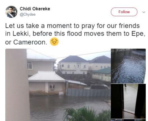 Nigerians on social media mock Lekki residents over recent flood