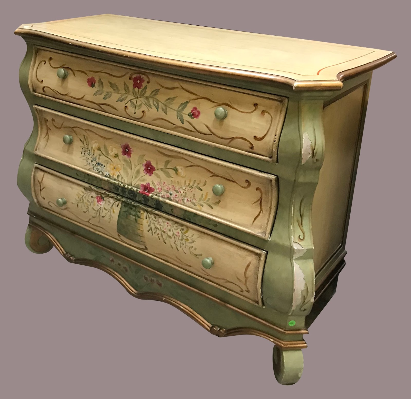 Uhuru Furniture & Collectibles Painted Bombay Chest 175 125 SOLD