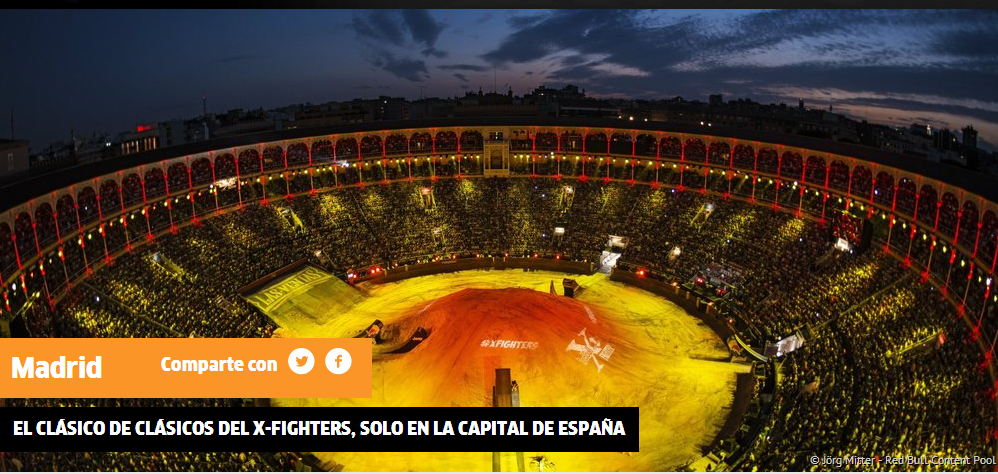 Red Bull X-Fighters 2014 en la plaza de toros de Las Ventas este viernes