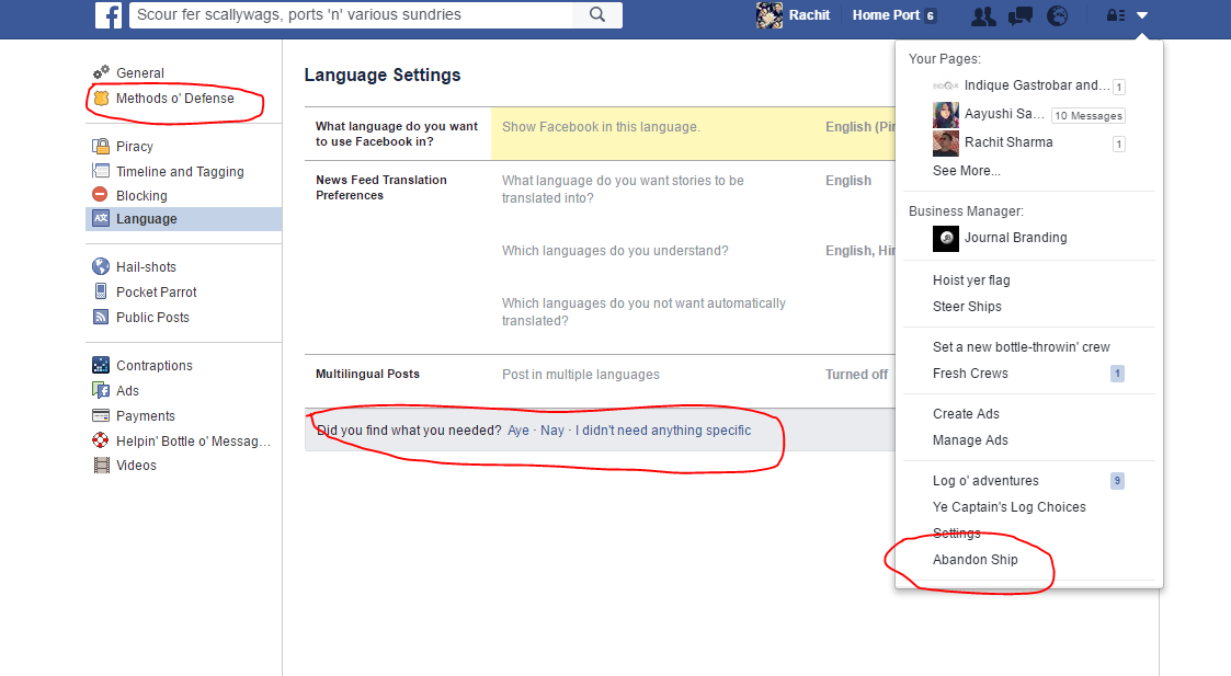 Facebook Support