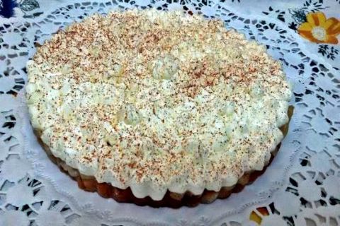 Pastel de peras con pan de molde