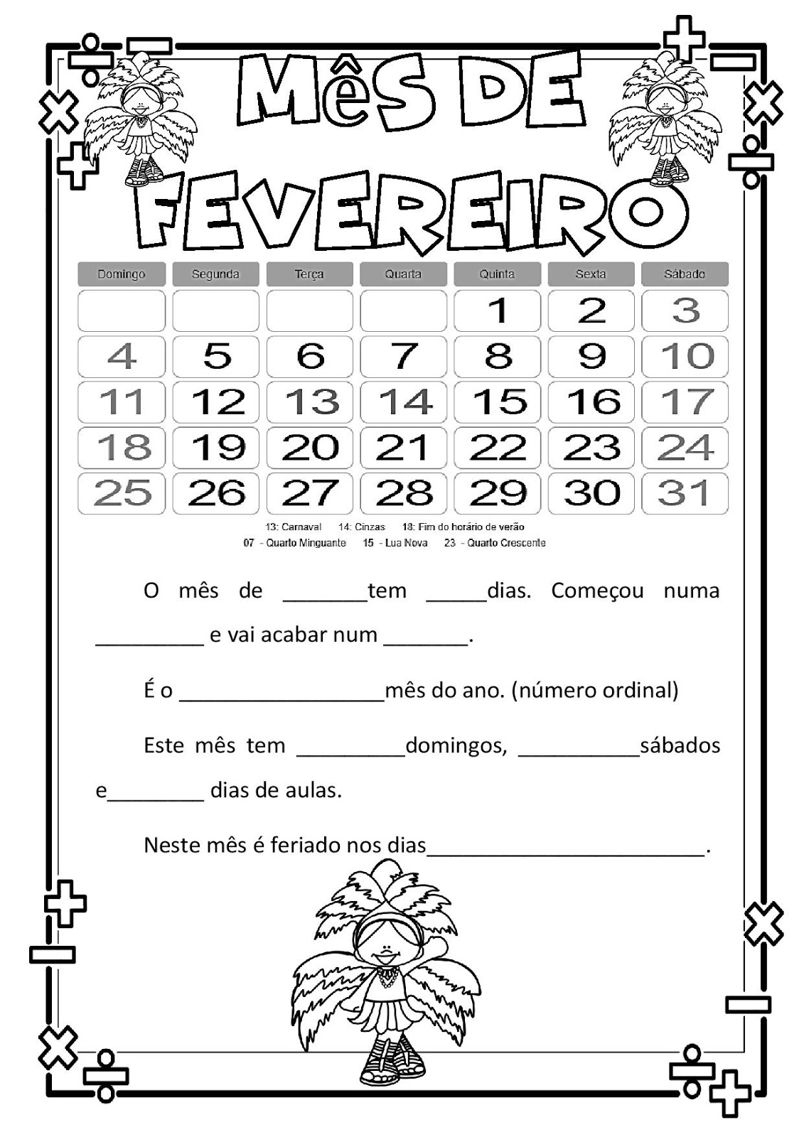 Capa e calendário de fevereiro EM PDF