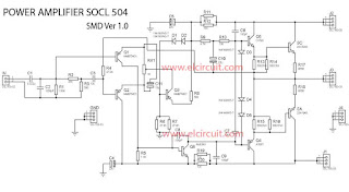 Schematic circuit Power Amplifier SOCL 504 SMD
