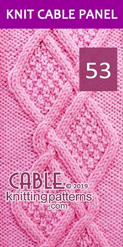 Knit Cable Panel Pattern 53, its FREE