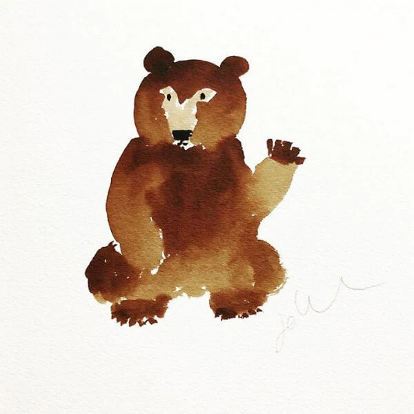 watercolor bear