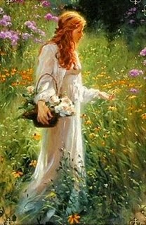 Resultado de imagem para imagem de uma camponesa colhendo flores