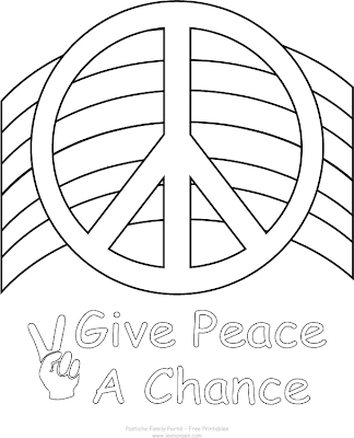 peace coloring page