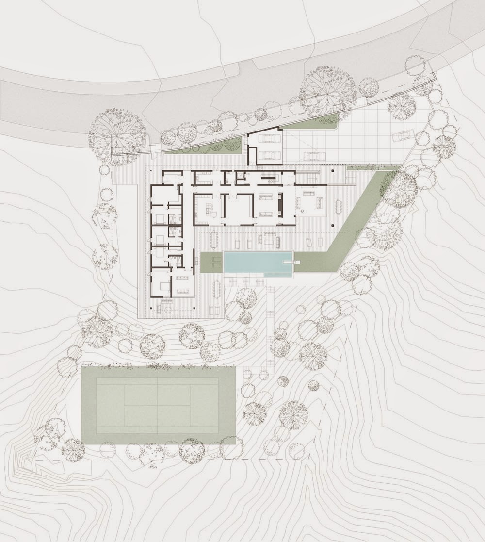 Desain Arsitektur Rumah Impian Dengan Panorama Yang Dramatis