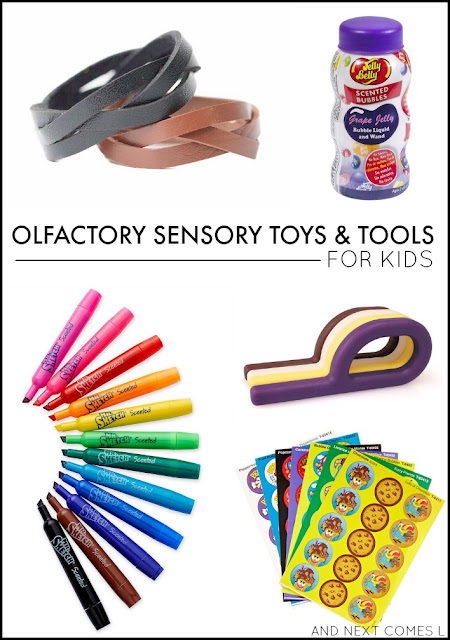 Olfactory sensory toys & tools for kids - great ideas for kids with autism and/or sensory processing issues from And Next Comes L