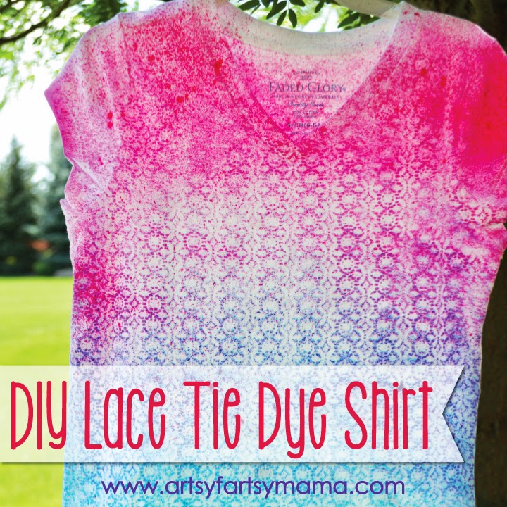 DIY Lace Tie Dye Shirt | artsy-fartsy mama