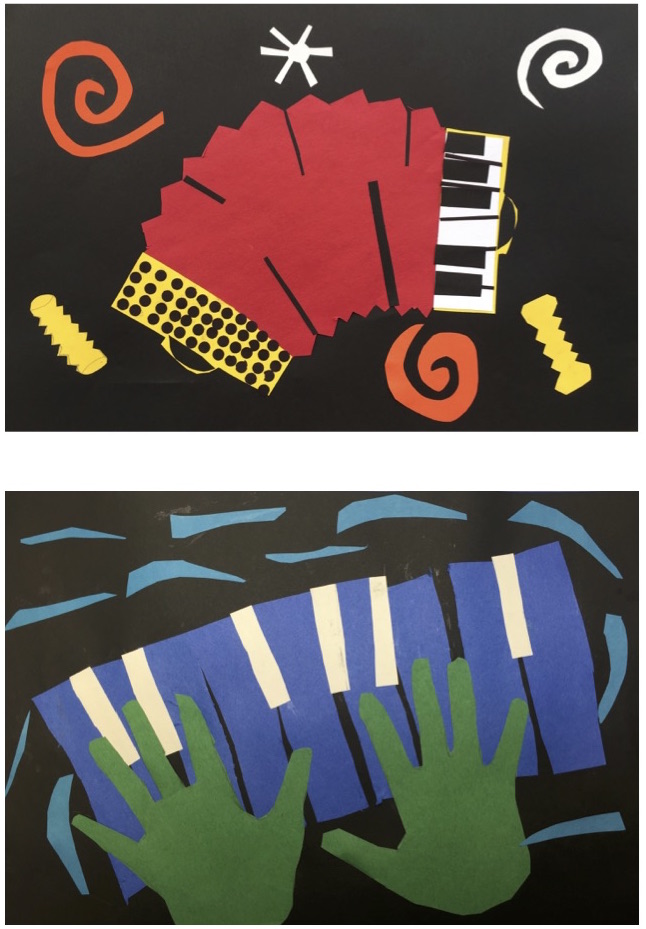 The Rolling Artroom Cut Paper Musical Instruments (4th6th Grade)