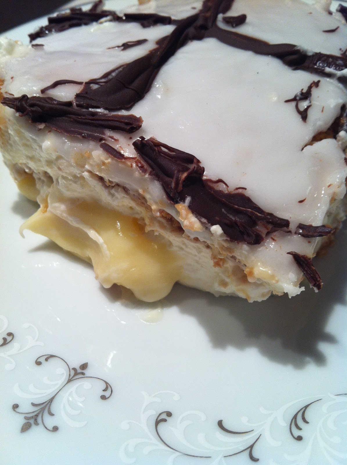 Dessert Avec Biscuit Graham Et Pouding Vanille Et Dream Whip