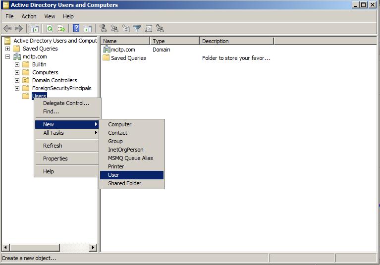 TechMight Solutions: Creating a user in Active Directory