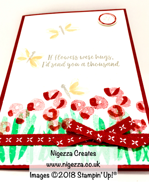 21st Birthday card: Stampin' Up!® Abstract Impression Nigezza Creates