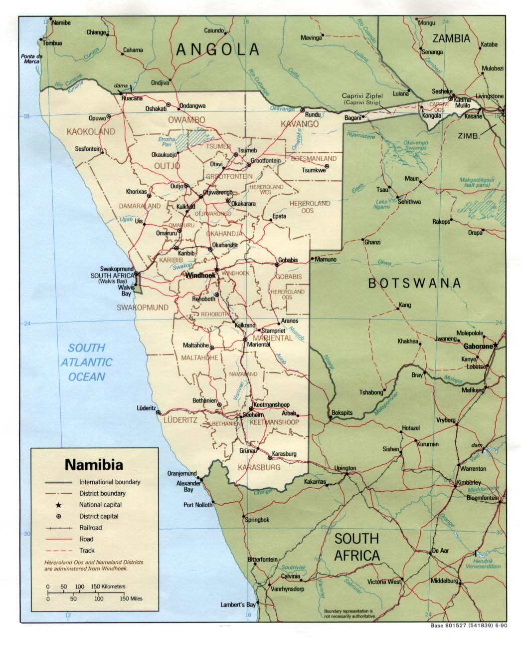 Namībija - ģeogrāfiskās kartes Namībijas - Geografia Total™
