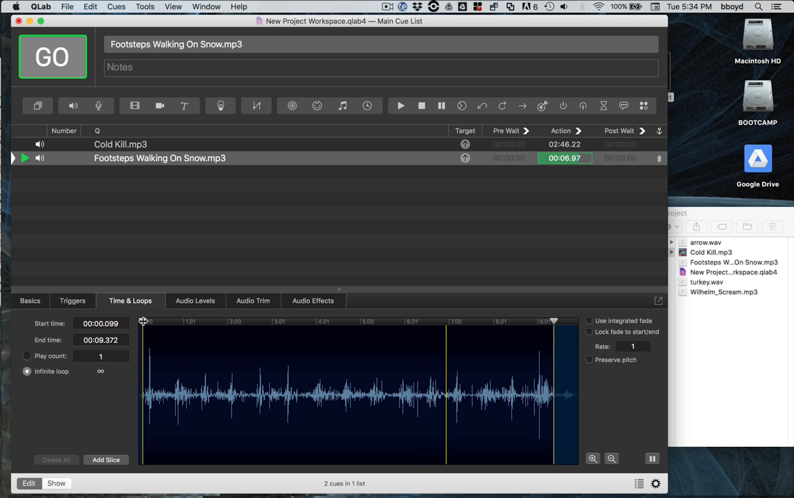 class with bryan QLab Tutorials Basic Audio Functions