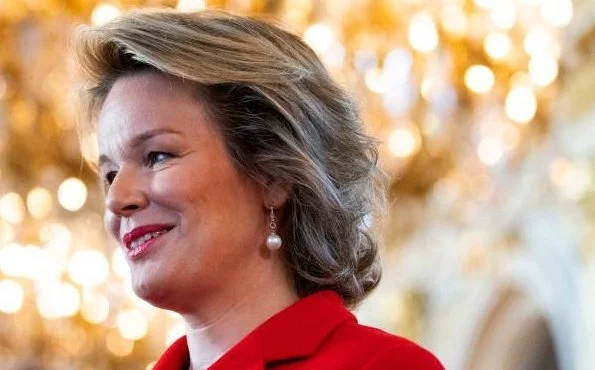 King Philippe, Queen Mathilde, Princess Astrid and Prince Lorenz attended the New Year reception
