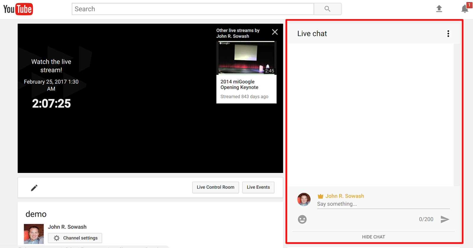 The Electric Educator Live Streaming via YouTube