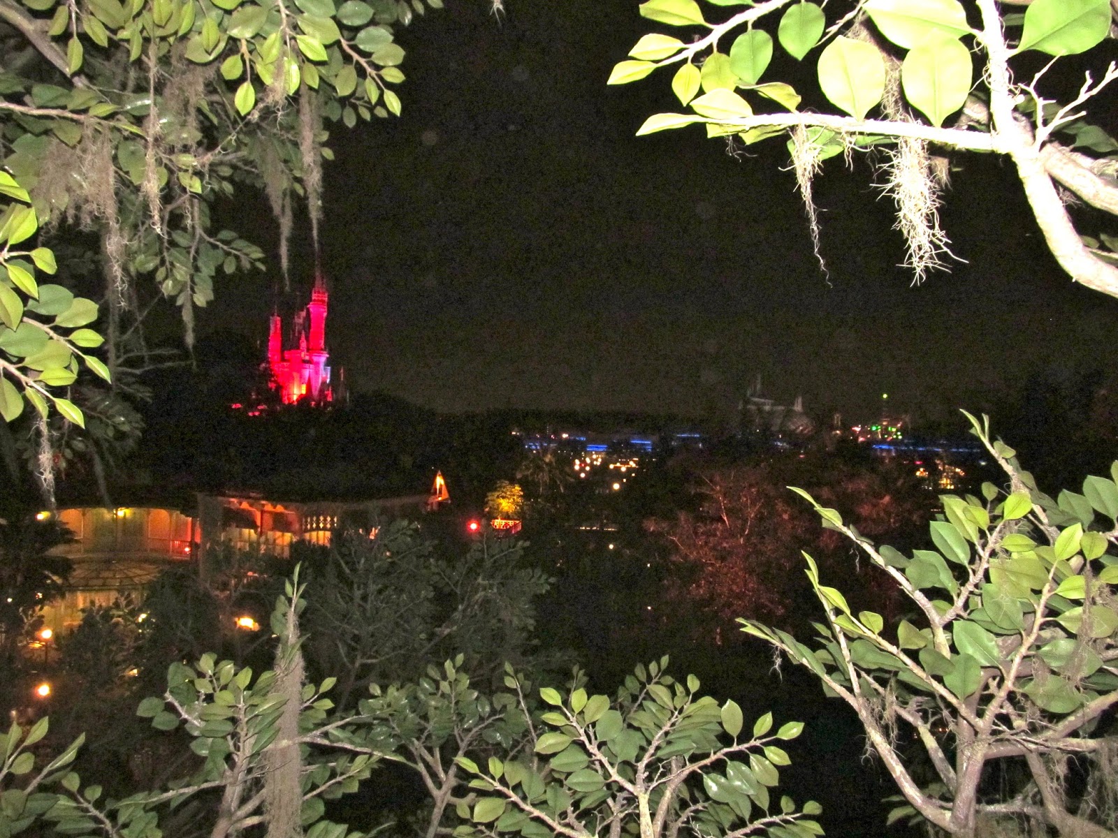 View fform the Swiss Family Robinson Tree The View of the Castle from the Top of the Swiss Family Robinson Tree during Mickey's Not So Scary Halloween Party - www.ouroutdoortravels.blogspot.com