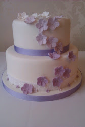 cake tiered lace simple lilac elegant designs ribbon icing decorated bakery weddings yet lilacs roses piped kiss