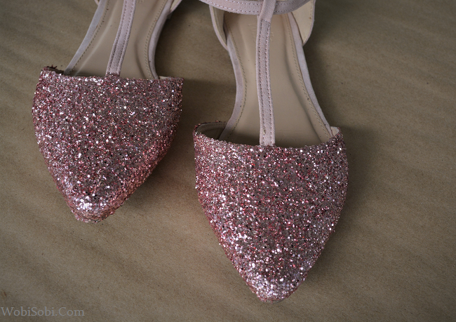 WobiSobi: Pink, Glitter Shoes Re-Style: DIY