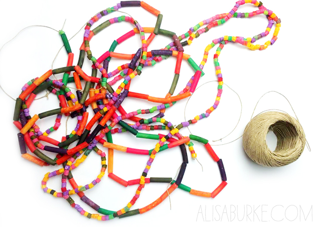 alisaburke: noodle bead curtain