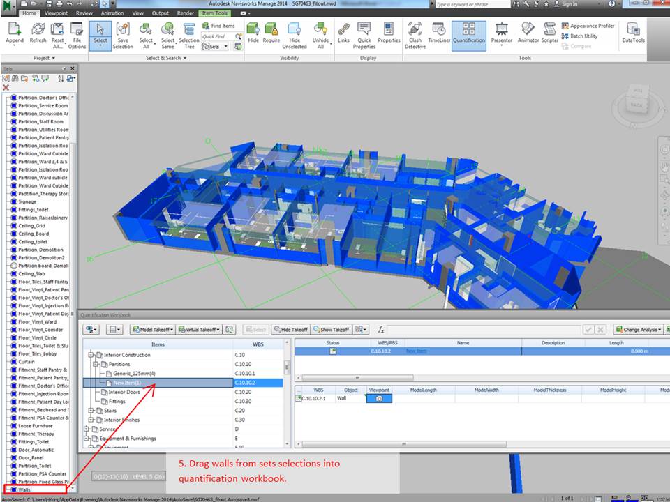 Tortilla Revit + ASX trading journal: Part 9 - Naviswork - Quantification