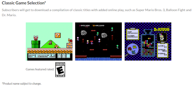 Classic Game Selection* Classic Game Selection Nintendo Switch added online play Super Mario Bros. 3 Balloon Fight Dr. Mario